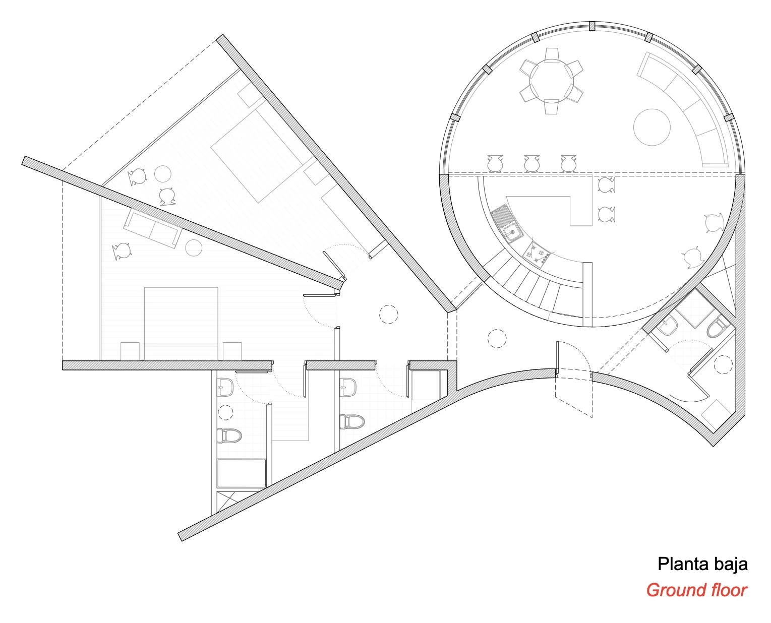 Technical floor plan of 180 House