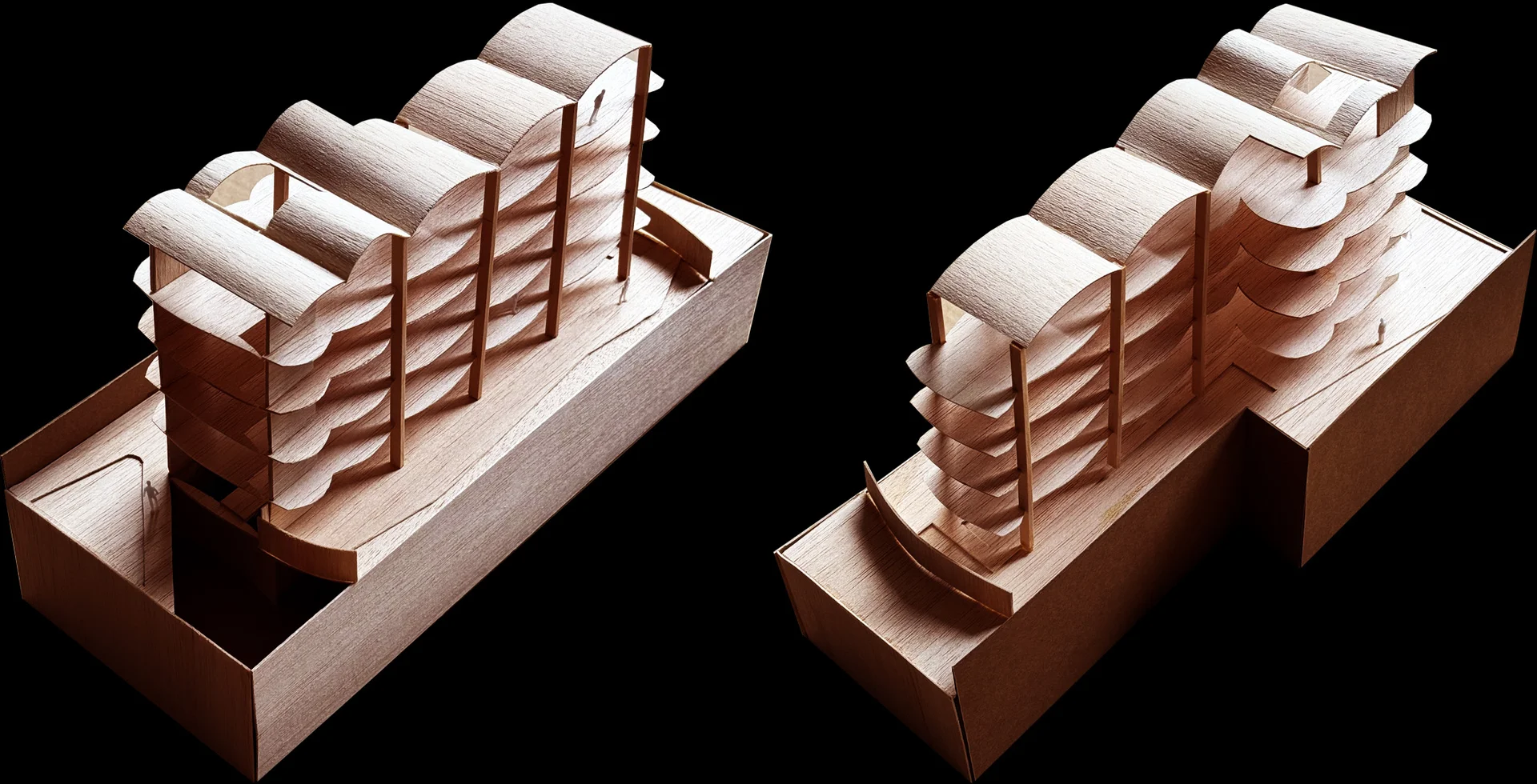 Physical study model of enclosure and volumetrics